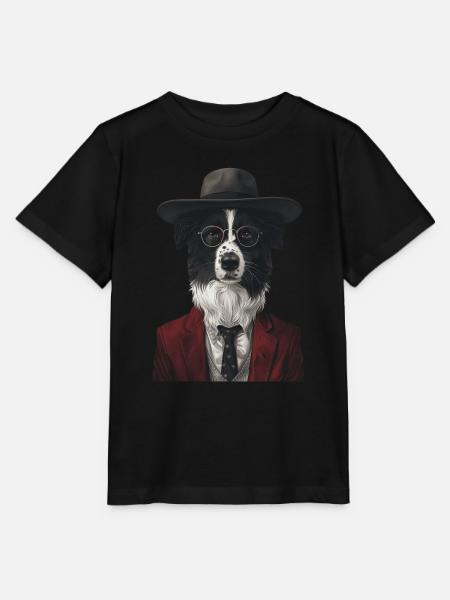 Border Collie - Stanley/Stella Kinder T-Shirt MINI CREATOR  - Schwarz