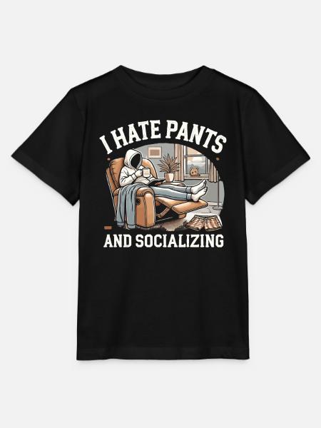 Ich hasse Hosen und Geselligkeit - Stanley/Stella Kinder T-Shirt MINI CREATOR - Schwarz