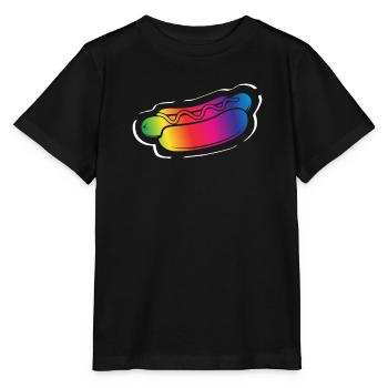 Bunte Hot Dogs Für Coole Anlässe - Stanley/Stella Kinder T-Shirt MINI CREATOR  - Schwarz - Vorne - Mikhail (115cm)