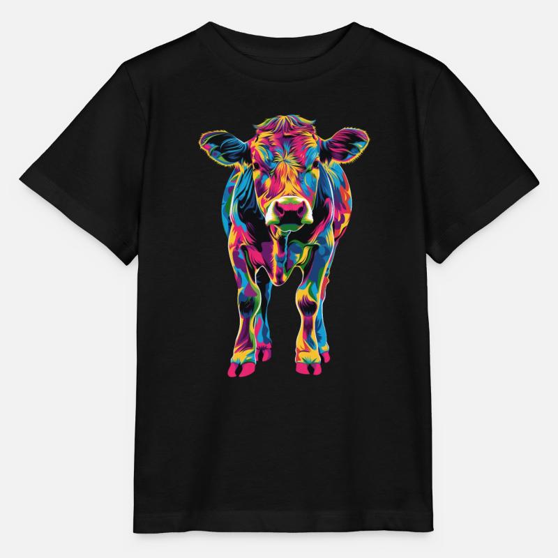 Kuh - Stanley/Stella Kinder T-Shirt MINI CREATOR  - Schwarz