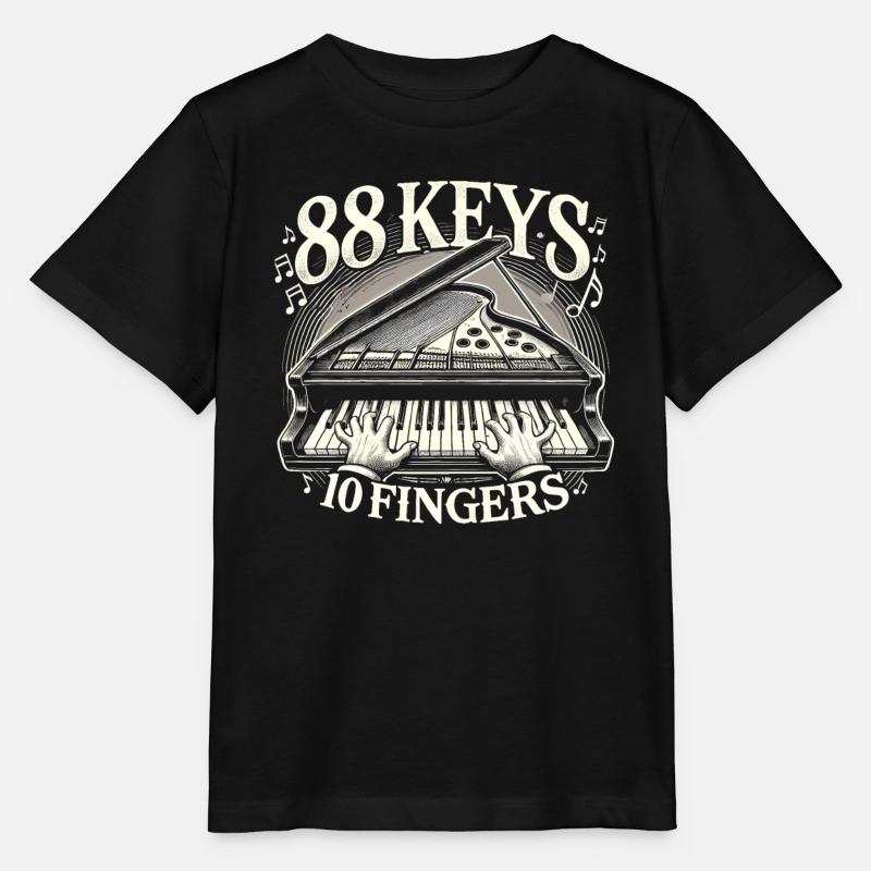 88 Tasten 10 Finger - Stanley/Stella Kinder T-Shirt MINI CREATOR  - Schwarz
