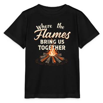 Fire Pits Backyard Gatherings In - Stanley/Stella MINI CREATOR Kids’ T-Shirt - black - Front - Mikhail (115cm)