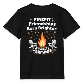 Fire Pits Backyard Gatherings In - Stanley/Stella MINI CREATOR Kids’ T-Shirt - black - Front - Mikhail (115cm)
