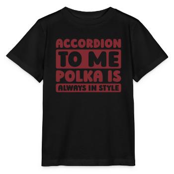 Accordéon - T-shirt bio MINI CREATOR Stanley/Stella Enfant - noir - Devant - Mikhail (115cm)