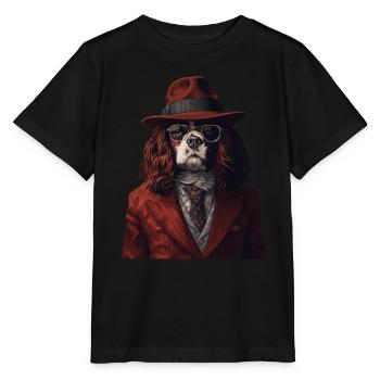 Cavalier King Charles - Stanley/Stella Kinder T-Shirt MINI CREATOR  - Schwarz - Vorne - Mikhail (115cm)