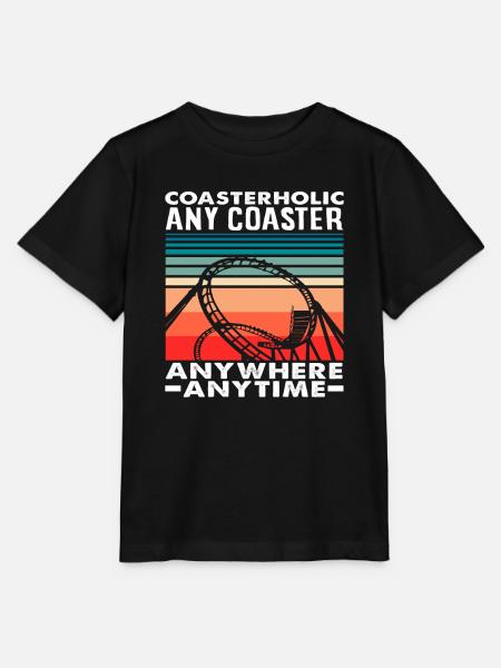 Achterbahn Fan Coasterholic Leidenschaft - Stanley/Stella Kinder T-Shirt MINI CREATOR - Schwarz