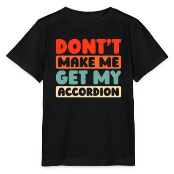 Akkordeon - Stanley/Stella Kinder T-Shirt MINI CREATOR  - Schwarz - Vorne - Mikhail (115cm)
