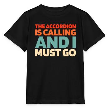 Akkordeon - Stanley/Stella Kinder T-Shirt MINI CREATOR  - Schwarz - Vorne - Mikhail (115cm)