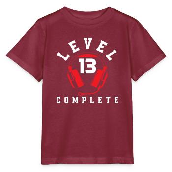 Level 13 Geburtstag Komplett - Stanley/Stella Kinder T-Shirt MINI CREATOR  - Burgunderrot - Vorne - Kain (125cm)