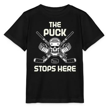 Eishockey Tormann Goalie , Eis Hockey - Stanley/Stella Kinder T-Shirt MINI CREATOR  - Schwarz - Vorne - Mikhail (115cm)