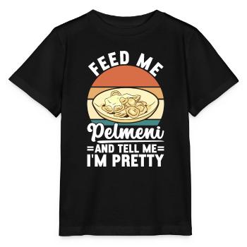 Pelmeni Russian Cuisine - Stanley/Stella MINI CREATOR Kids’ T-Shirt - black - Front - Mikhail (115cm)
