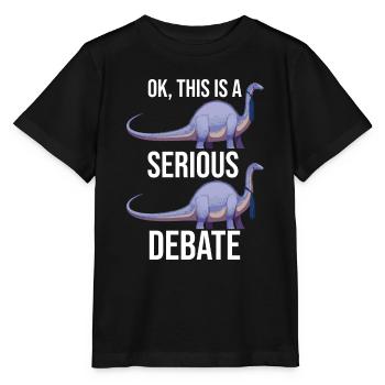 Dino Tie Business Meme Funny Saying Outfit - Stanley/Stella MINI CREATOR Kids’ T-Shirt - black - Front - Mikhail (115cm)