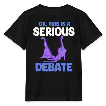 Dino Tie Business Meme Funny Saying Outfit - Stanley/Stella MINI CREATOR Kids’ T-Shirt - black - Front - Mikhail (115cm)