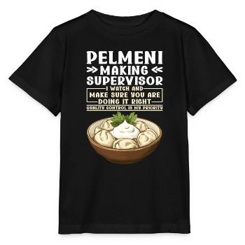 Pelmeni Russian Cuisine - Stanley/Stella MINI CREATOR Kids’ T-Shirt - black - Front - Mikhail (115cm)