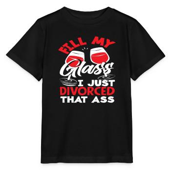 Fill My Glass I Just Grew Up From This - Stanley/Stella MINI CREATOR Kids’ T-Shirt - black - Front - Mikhail (115cm)