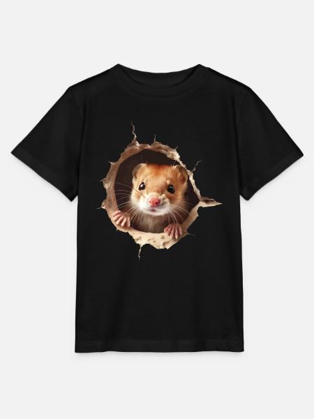Wiesel - Stanley/Stella Kinder T-Shirt MINI CREATOR  - Schwarz