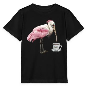Löffel Kaffee - Stanley/Stella Kinder T-Shirt MINI CREATOR  - Schwarz - Vorne - Mikhail (115cm)