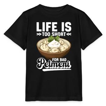 Pelmeni Russian Cuisine - Stanley/Stella MINI CREATOR Kids’ T-Shirt - black - Front - Mikhail (115cm)
