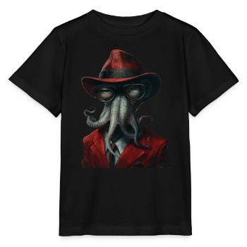 Tintenfisch - Stanley/Stella Kinder T-Shirt MINI CREATOR  - Schwarz - Vorne - Mikhail (115cm)