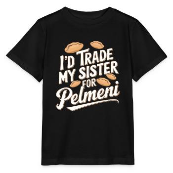 Pelmeni Russian Cuisine - Stanley/Stella MINI CREATOR Kids’ T-Shirt - black - Front - Mikhail (115cm)