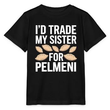 Pelmeni Russian Cuisine - Stanley/Stella MINI CREATOR Kids’ T-Shirt - black - Front - Mikhail (115cm)