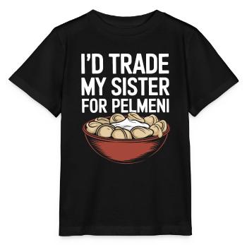 Pelmeni Russian Cuisine - Stanley/Stella MINI CREATOR Kids’ T-Shirt - black - Front - Mikhail (115cm)