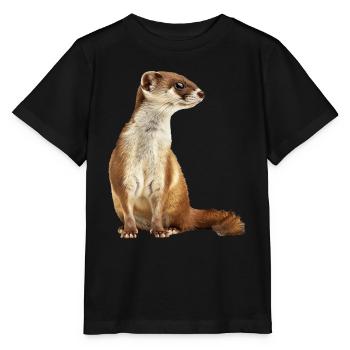 Wiesel - Stanley/Stella Kinder T-Shirt MINI CREATOR  - Schwarz - Vorne - Mikhail (115cm)