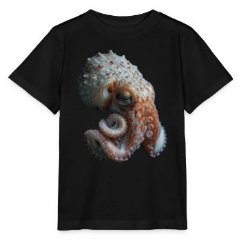 Tintenfisch - Stanley/Stella Kinder T-Shirt MINI CREATOR  - Schwarz - Vorne - Mikhail (115cm)