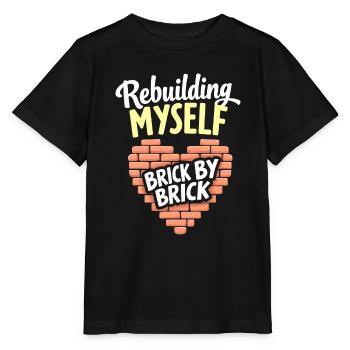 Trennungsermächtigung, Selbstliebe, Neuanfänge - Stanley/Stella Kinder T-Shirt MINI CREATOR  - Schwarz - Vorne - Mikhail (115cm)
