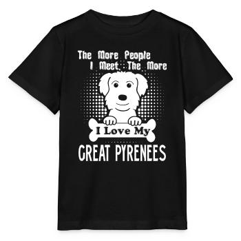 Love Great Pyrenees - Stanley/Stella MINI CREATOR Kids’ T-Shirt - black - Front - Mikhail (115cm)
