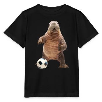 Walross - Stanley/Stella Kinder T-Shirt MINI CREATOR  - Schwarz - Vorne - Mikhail (115cm)