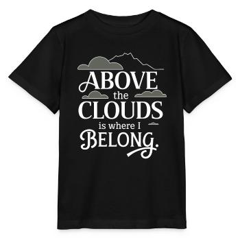 Cloudy view, Relaxing sky, Dreamy - Stanley/Stella MINI CREATOR Kids’ T-Shirt - black - Front - Mikhail (115cm)