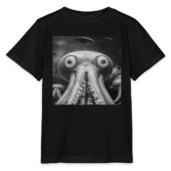 Tintenfisch - Stanley/Stella Kinder T-Shirt MINI CREATOR  - Schwarz - Vorne - Mikhail (115cm)