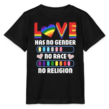 L’amour Une déclaration pour l’égalité Diversité - T-shirt bio MINI CREATOR Stanley/Stella Enfant - noir - Devant - Mikhail (115cm)