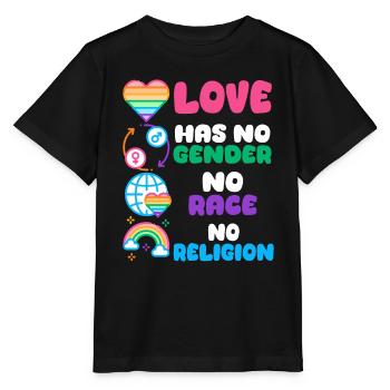 L’amour Une déclaration pour l’égalité Diversité - T-shirt bio MINI CREATOR Stanley/Stella Enfant - noir - Devant - Mikhail (115cm)
