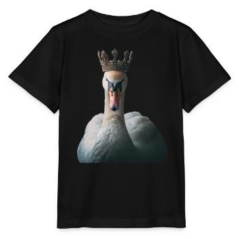 Schwan - Stanley/Stella Kinder T-Shirt MINI CREATOR  - Schwarz - Vorne - Mikhail (115cm)