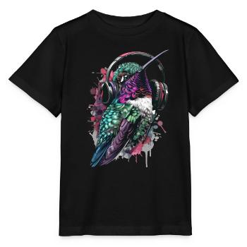 Kolibri - Stanley/Stella Kinder T-Shirt MINI CREATOR  - Schwarz - Vorne - Mikhail (115cm)