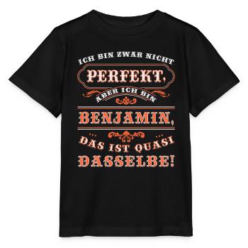 Lustiges BENJAMIN zum Namenstag mit Name Namens - Stanley/Stella Kinder T-Shirt MINI CREATOR  - Schwarz - Vorne - Mikhail (115cm)