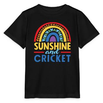 Sonnenstrahlen Und Cricketspieler - Stanley/Stella Kinder T-Shirt MINI CREATOR  - Schwarz - Vorne - Mikhail (115cm)