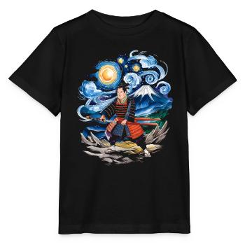 sternenklare nacht ronin berg fuji japanisch - Stanley/Stella Kinder T-Shirt MINI CREATOR  - Schwarz - Vorne - Mikhail (115cm)