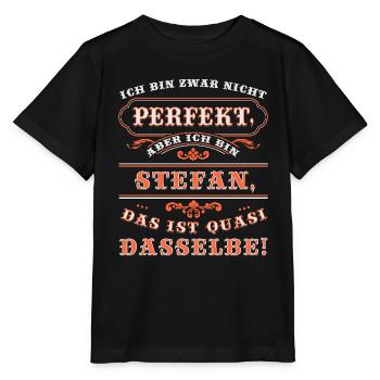 STEFAN drôle pour la journée du nom avec nom nom - T-shirt bio MINI CREATOR Stanley/Stella Enfant - noir - Devant - Mikhail (115cm)