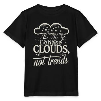 Whimsical Weather Patterns, Whimsical Clouds, Funny - Stanley/Stella MINI CREATOR Kids’ T-Shirt - black - Front - Mikhail (115cm)