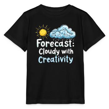 Whimsical Weather Patterns, Whimsical Clouds, Funny - Stanley/Stella MINI CREATOR Kids’ T-Shirt - black - Front - Mikhail (115cm)