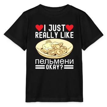 Pelmeni Russian Cuisine - Stanley/Stella MINI CREATOR Kids’ T-Shirt - black - Front - Mikhail (115cm)