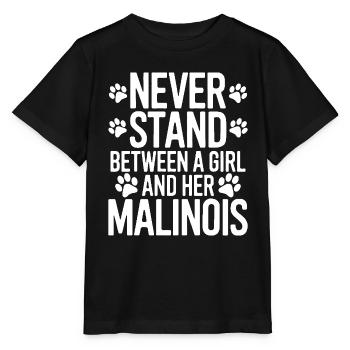 Berger Belge Dicton Malinois Cadeau - T-shirt bio MINI CREATOR Stanley/Stella Enfant - noir - Devant - Mikhail (115cm)