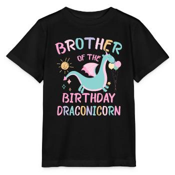 Frère De La Fille D’anniversaire Fête De La Famille Dracon - T-shirt bio MINI CREATOR Stanley/Stella Enfant - noir - Devant - Mikhail (115cm)