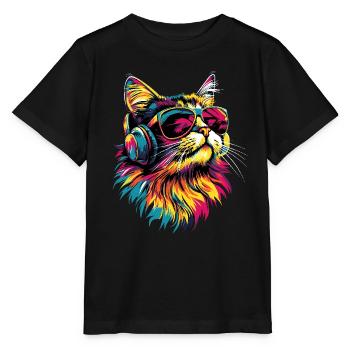 Perserkatze Perser Katze Persian Cat Süße Katzen - Stanley/Stella Kinder T-Shirt MINI CREATOR  - Schwarz - Vorne - Mikhail (115cm)