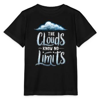 Cloudy view, Relaxing sky, Dreamy - Stanley/Stella MINI CREATOR Kids’ T-Shirt - black - Front - Mikhail (115cm)
