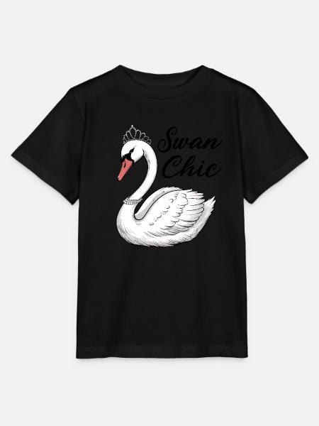Eleganter Schwan für Schwan Fan - Stanley/Stella Kinder T-Shirt MINI CREATOR - Schwarz