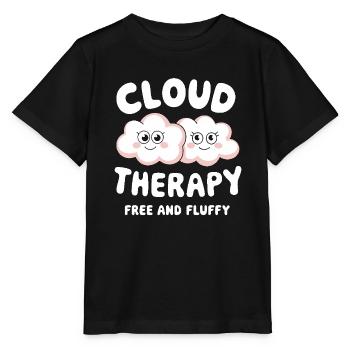 Cloudy view, Relaxing sky, Dreamy - Stanley/Stella MINI CREATOR Kids’ T-Shirt - black - Front - Mikhail (115cm)